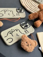 قاب Teddy bear Nice Day با آویز عروسکی (کدC1516) - Image 5