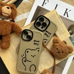 قاب Teddy bear Nice Day با آویز عروسکی (کدC1516)