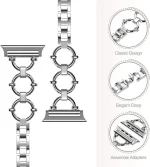 بند اپل واچ فلزی طرح رینگی Gucci design (کدw5010) - Image 5