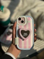 قاب Victoria's Secret با پاپ سوکت قلبی آینه ای (کدC1602) - Image 2