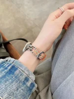 بند کارتیر چرمی چهارخانه رنگی Celine (کدw5022) - Image 2
