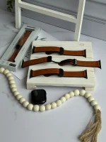 بند اپل واچ چرم قفل مگنتی قهوه ای (کدw5017) - Image 2