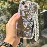 قاب butterfly آینه ای با محافظ لنز رینگی و آویز چسبی (کدC1804)
