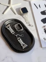 بند اپل واچ Shell Diamond همراه با گارد نگین دار (کدw5039) - Image 4