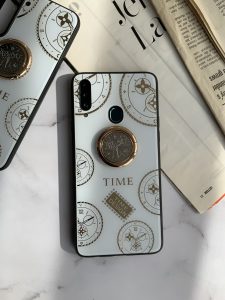 قاب موبایل آیفون ساعت آیینه نگین دار - Image 3