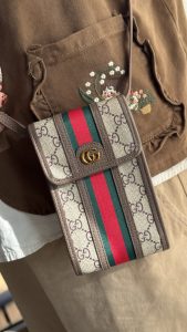 کیف فری سایز یک طرفه گوچی فونتی + بندچرمی - Image 3
