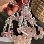 بند و آویز پاپیون و ستاره صورتی