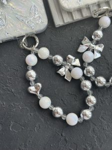 آویز و بند پاپیون نقره ای - تصویر 3