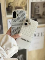 قاب White Christian Dior دور لنز نگین آیفون (کدC2076) - Image 2