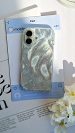 قاب موبایل براش پاپیون و پروانه نگین برجسته - Image 2