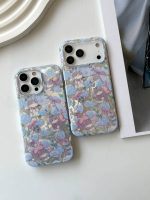 قاب موبایل گل آبی و گربه پاپیونی - Image 3