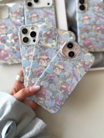 قاب موبایل گل آبی و گربه پاپیونی - Image 6