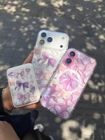 قاب موبایل lavender ribbon روبان بنفش همراه با ولت ست