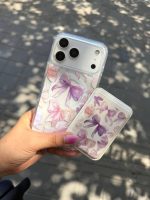 قاب موبایل lavender ribbon روبان بنفش همراه با ولت ست - Image 3