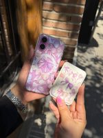 قاب موبایل lavender ribbon روبان بنفش همراه با ولت ست - Image 2