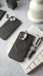 قاب موبایل Leather case قاب چرمی لنز استندی مگ سیف فعال همراه با ولت - Image 4