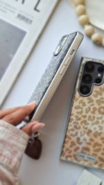 قاب موبایل Gray leopard همراه با آویز قلب - Image 6