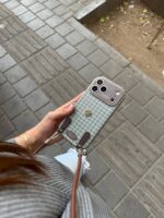 قاب موبایل چهارخونه سبز - Image 5